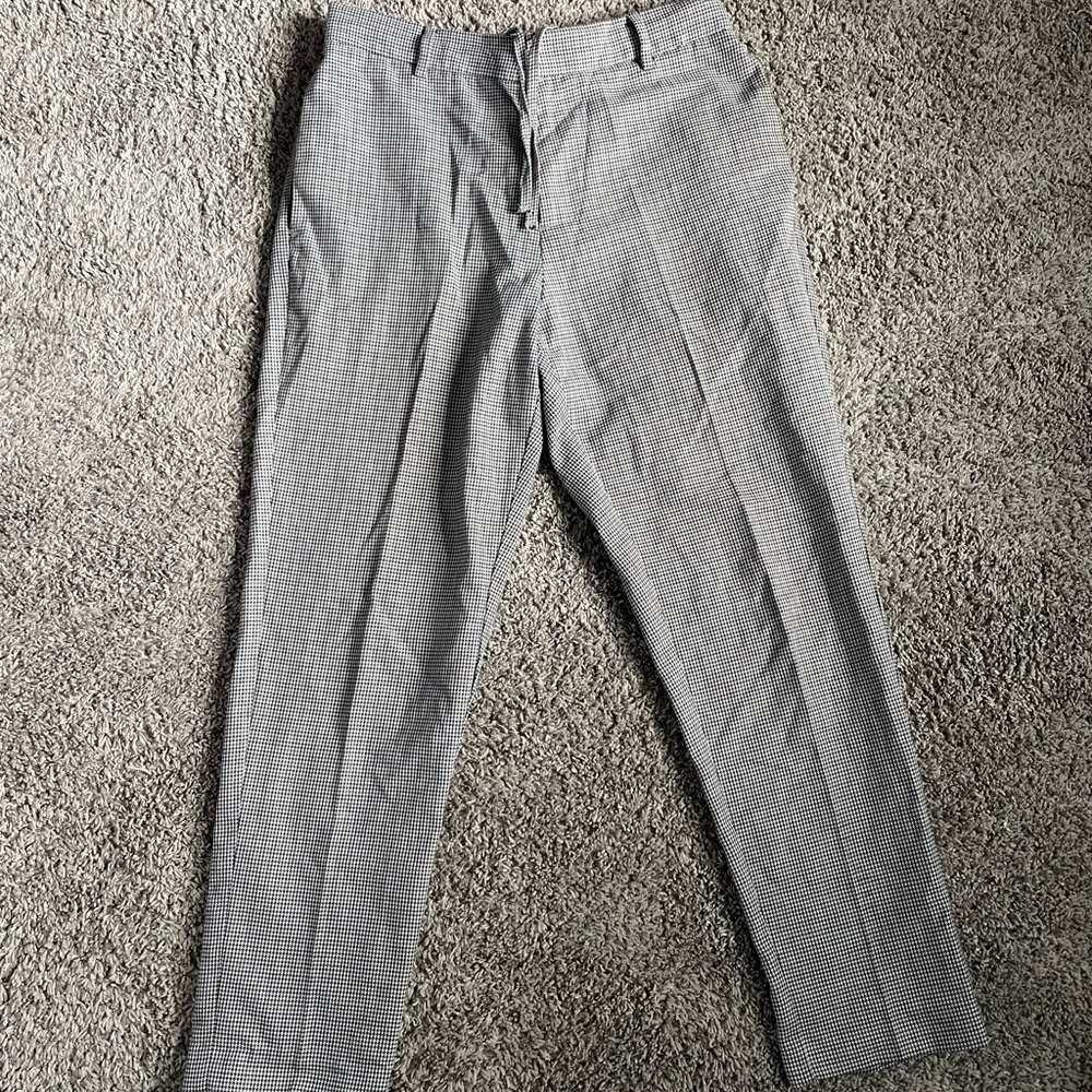 Mens plaid slim-fit chino joggers Strech